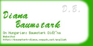 diana baumstark business card